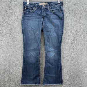 Big Star Jeans Women's 27L (31x28) Maddie Bootcut Low Rise Raw Hem Denim Stretch